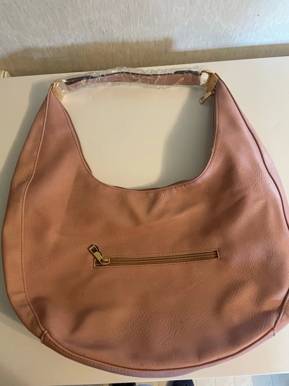 Soft Rounded Women's Shoulder Bag in Dusty Rose